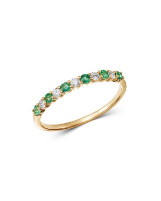 stackable emerald diamond ring