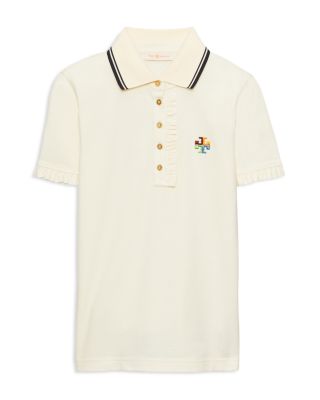 tory burch ruffle polo