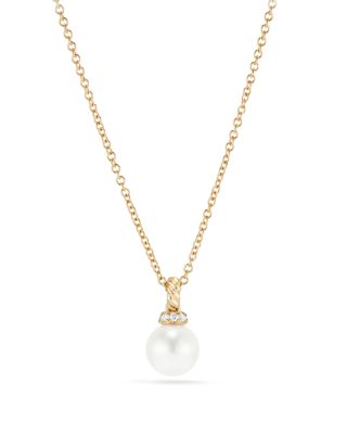 david yurman pearl necklace with diamonds